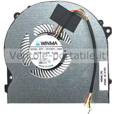 Ventola Di Raffreddamento CPU Per Toshiba Satellite L950 L955 L50D-A: Ricambio Originale DFS531105MCOT, Garanzia 9 Mesi